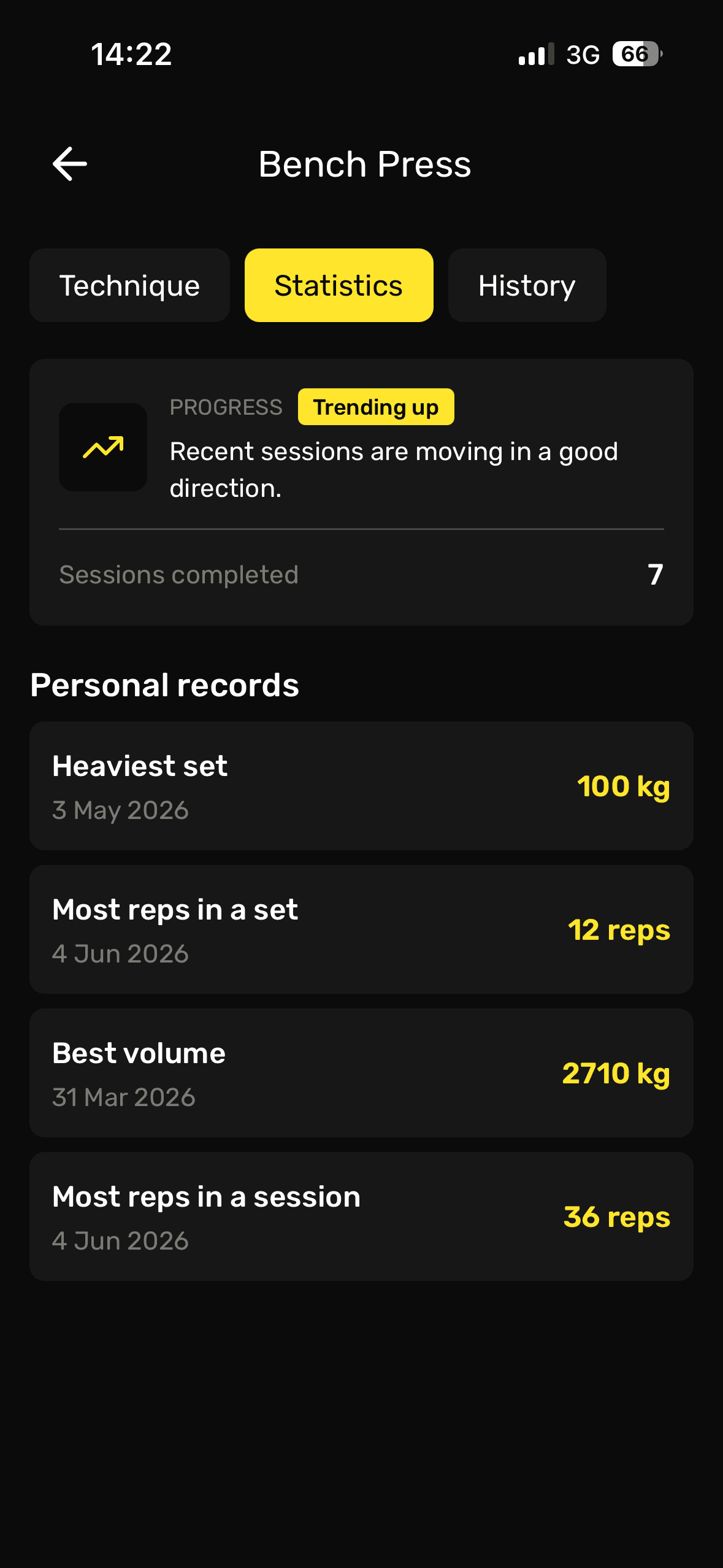 MuscleLab app workout screens
